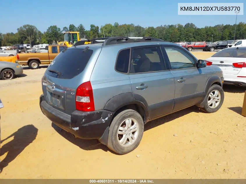 2007 Hyundai Tucson Limited/Se VIN: KM8JN12DX7U583770 Lot: 40601311