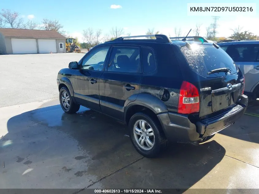 2007 Hyundai Tucson Limited/Se VIN: KM8JN72D97U503216 Lot: 40602613