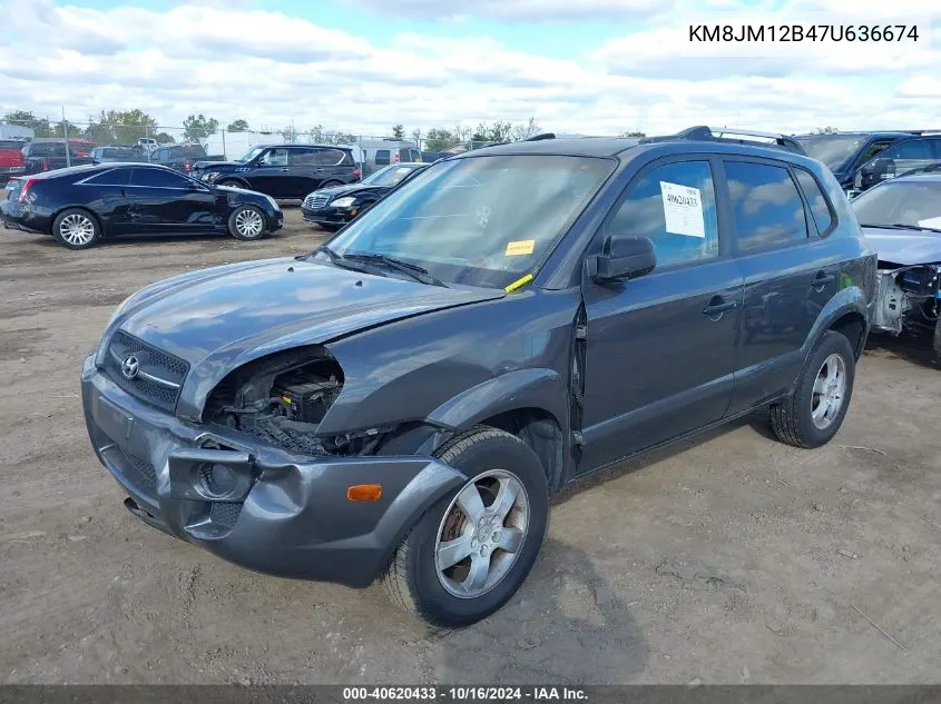 2007 Hyundai Tucson Gls VIN: KM8JM12B47U636674 Lot: 40620433