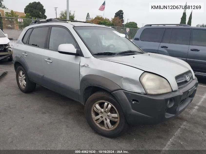 2007 Hyundai Tucson Limited/Se VIN: KM8JN12D67U581269 Lot: 40621630