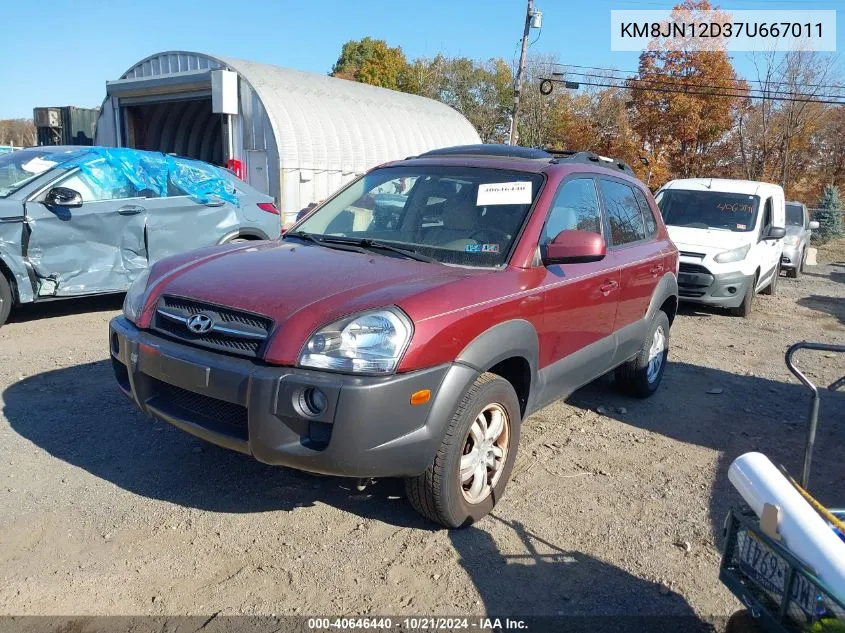 2007 Hyundai Tucson Limited/Se VIN: KM8JN12D37U667011 Lot: 40646440