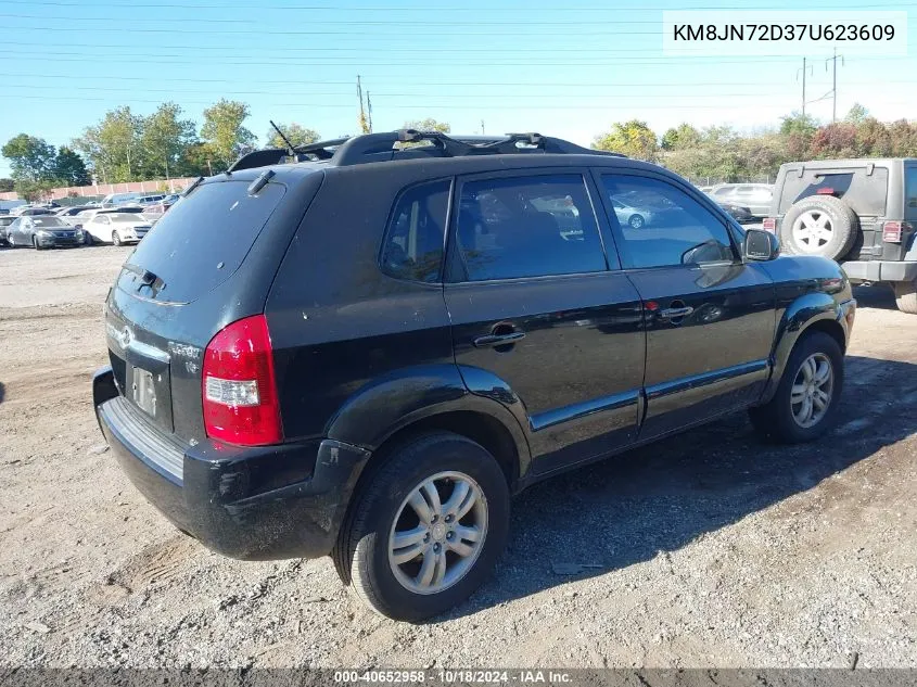 2007 Hyundai Tucson Limited/Se VIN: KM8JN72D37U623609 Lot: 40652958