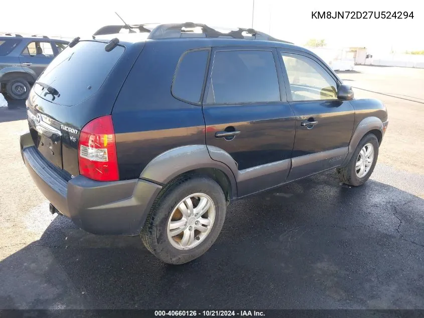 KM8JN72D27U524294 2007 Hyundai Tucson Limited/Se