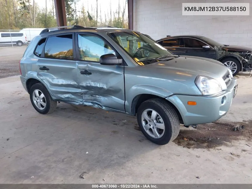 2007 Hyundai Tucson Gls VIN: KM8JM12B37U588150 Lot: 40673060