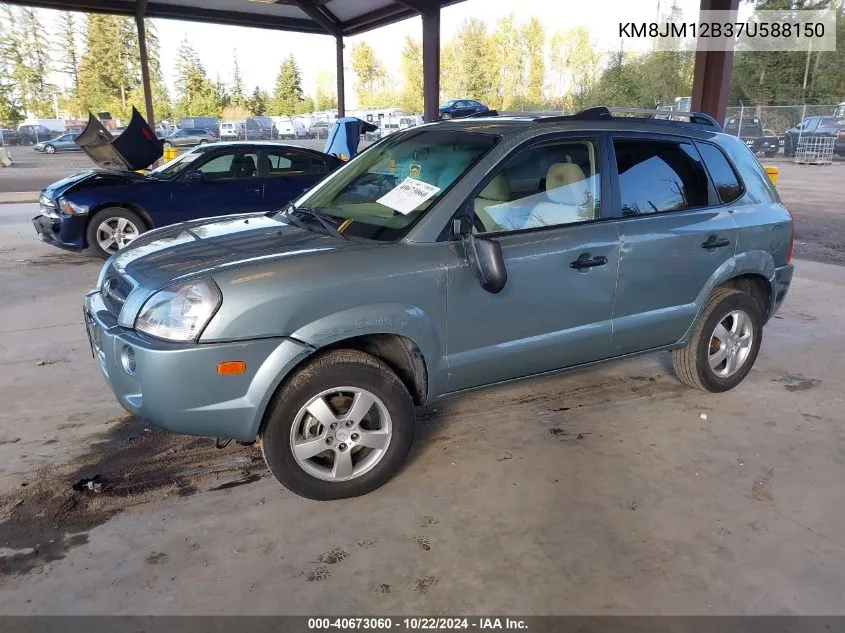 2007 Hyundai Tucson Gls VIN: KM8JM12B37U588150 Lot: 40673060