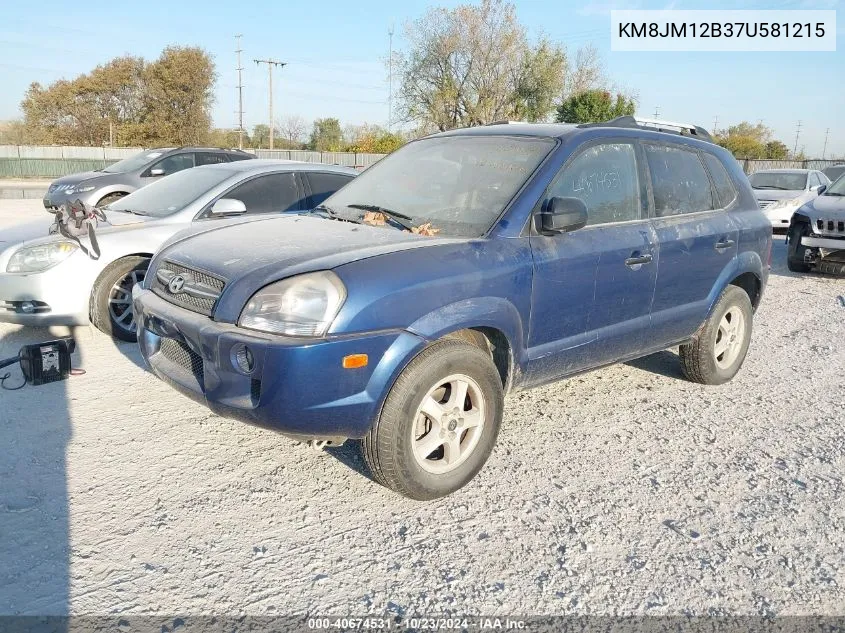 2007 Hyundai Tucson Gls VIN: KM8JM12B37U581215 Lot: 40674531