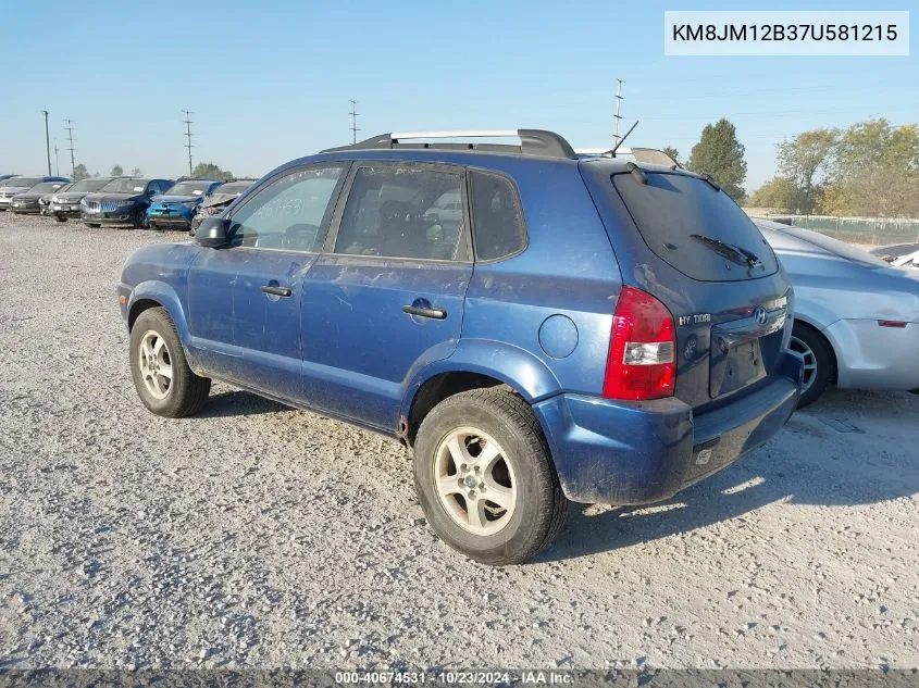 KM8JM12B37U581215 2007 Hyundai Tucson Gls