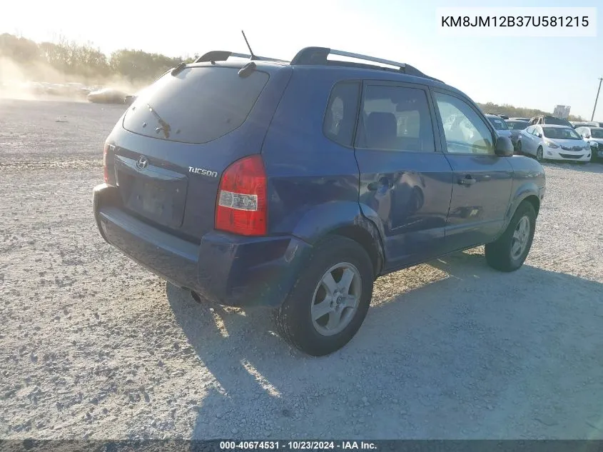 KM8JM12B37U581215 2007 Hyundai Tucson Gls