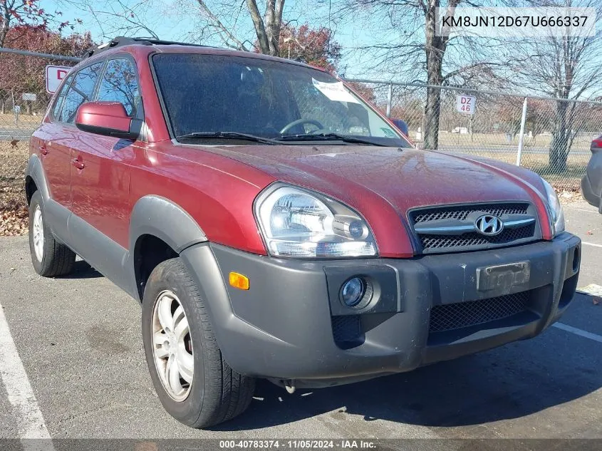 2007 Hyundai Tucson Limited/Se VIN: KM8JN12D67U666337 Lot: 40783374