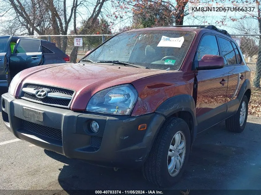 2007 Hyundai Tucson Limited/Se VIN: KM8JN12D67U666337 Lot: 40783374