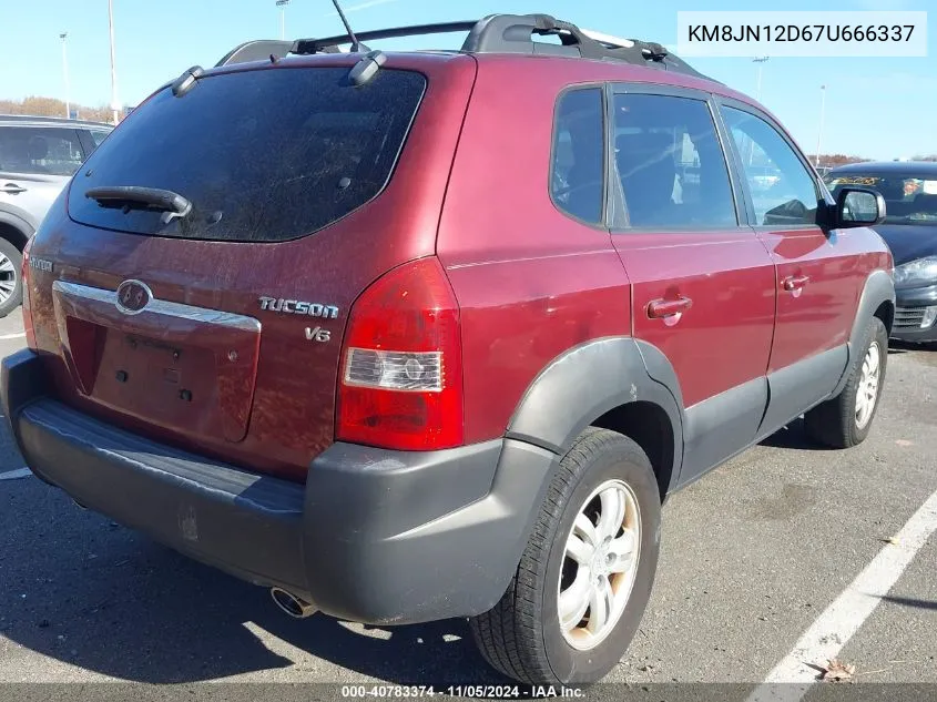 2007 Hyundai Tucson Limited/Se VIN: KM8JN12D67U666337 Lot: 40783374