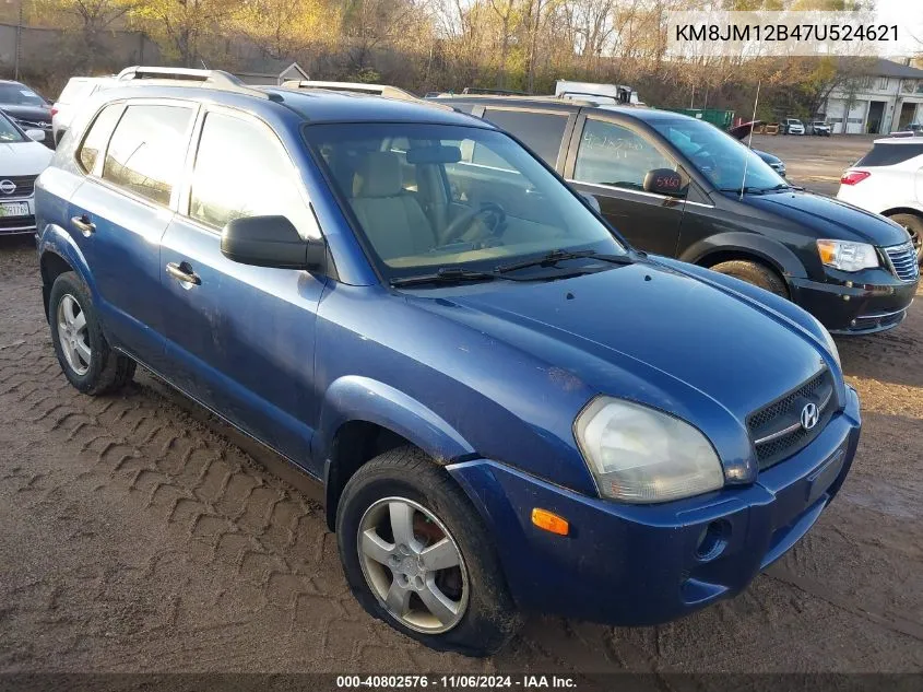 2007 Hyundai Tucson Gls VIN: KM8JM12B47U524621 Lot: 40802576