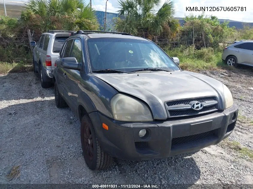 2007 Hyundai Tucson Limited/Se VIN: KM8JN12D67U605781 Lot: 40811931