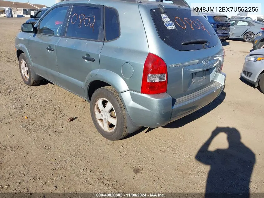 2007 Hyundai Tucson Gls VIN: KM8JM12BX7U562256 Lot: 40820802