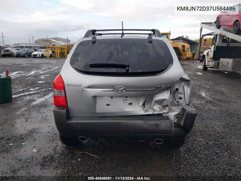 2007 Hyundai Tucson Limited/Se VIN: KM8JN72D37U584486 Lot: 40846691