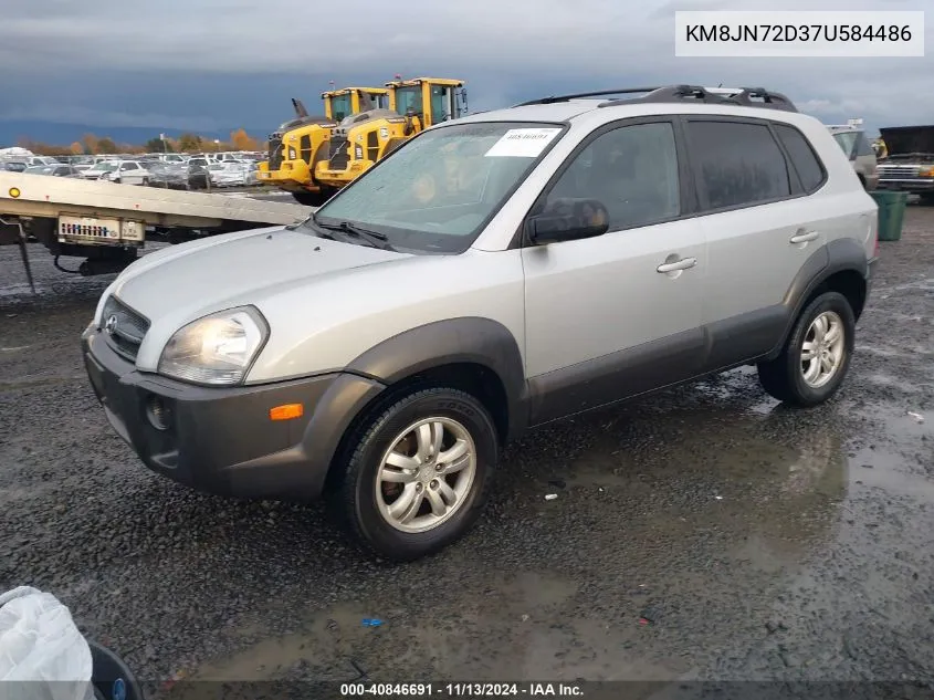 2007 Hyundai Tucson Limited/Se VIN: KM8JN72D37U584486 Lot: 40846691