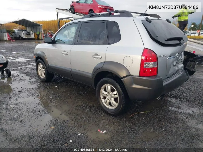 2007 Hyundai Tucson Limited/Se VIN: KM8JN72D37U584486 Lot: 40846691