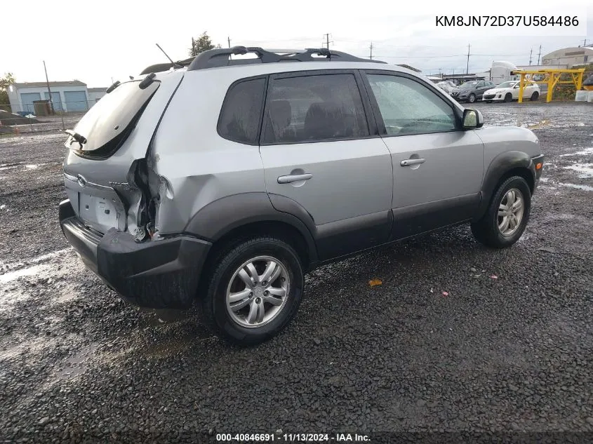 2007 Hyundai Tucson Limited/Se VIN: KM8JN72D37U584486 Lot: 40846691