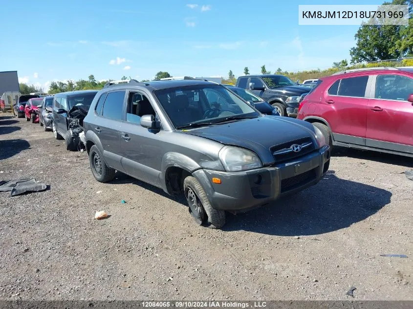 2008 Hyundai Tucson VIN: KM8JM12D18U731969 Lot: 12084065