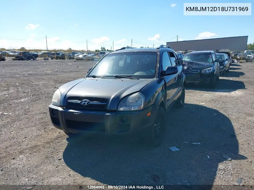 2008 Hyundai Tucson VIN: KM8JM12D18U731969 Lot: 12084065