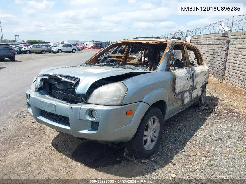 2008 Hyundai Tucson Limited V6/Se VIN: KM8JN12D18U896286 Lot: 39277399