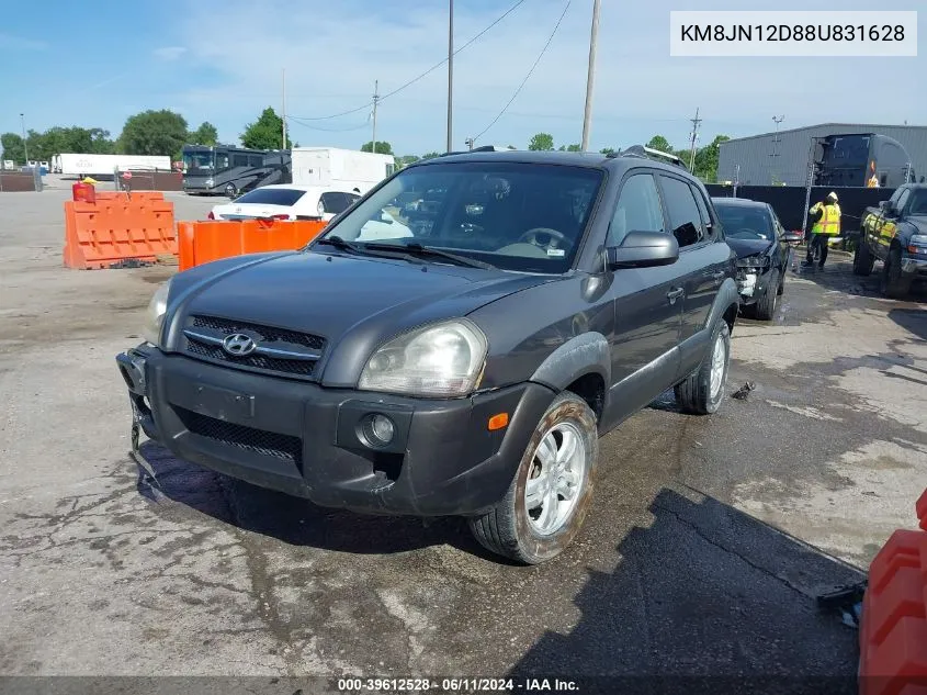 2008 Hyundai Tucson Limited V6/Se VIN: KM8JN12D88U831628 Lot: 39612528