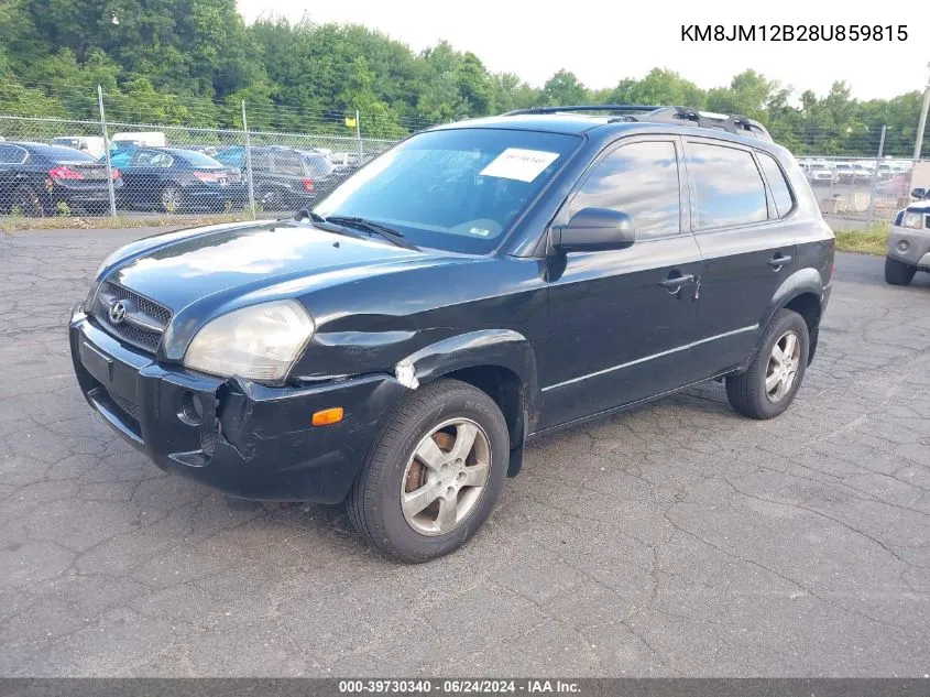 2008 Hyundai Tucson Gls VIN: KM8JM12B28U859815 Lot: 39730340