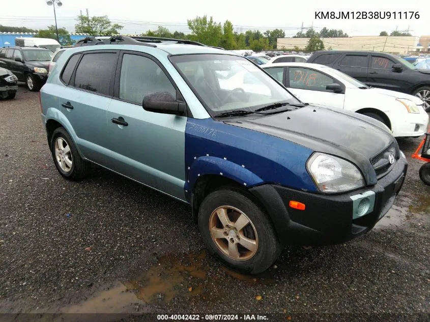 2008 Hyundai Tucson Gls VIN: KM8JM12B38U911176 Lot: 40042422