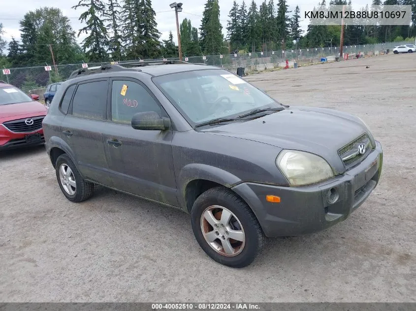 2008 Hyundai Tucson Gls VIN: KM8JM12B88U810697 Lot: 40052510