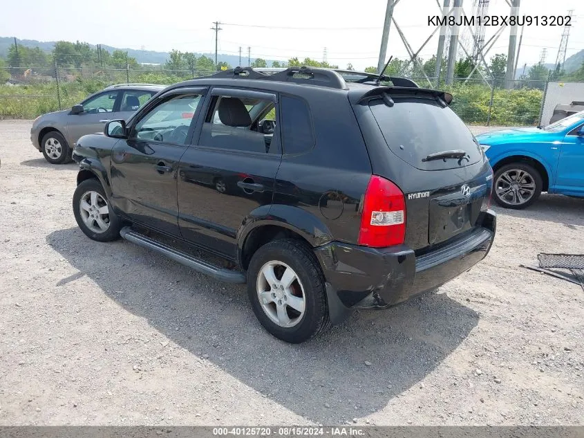 2008 Hyundai Tucson Gls VIN: KM8JM12BX8U913202 Lot: 40125720