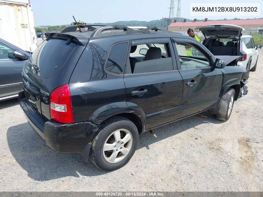 KM8JM12BX8U913202 2008 Hyundai Tucson Gls