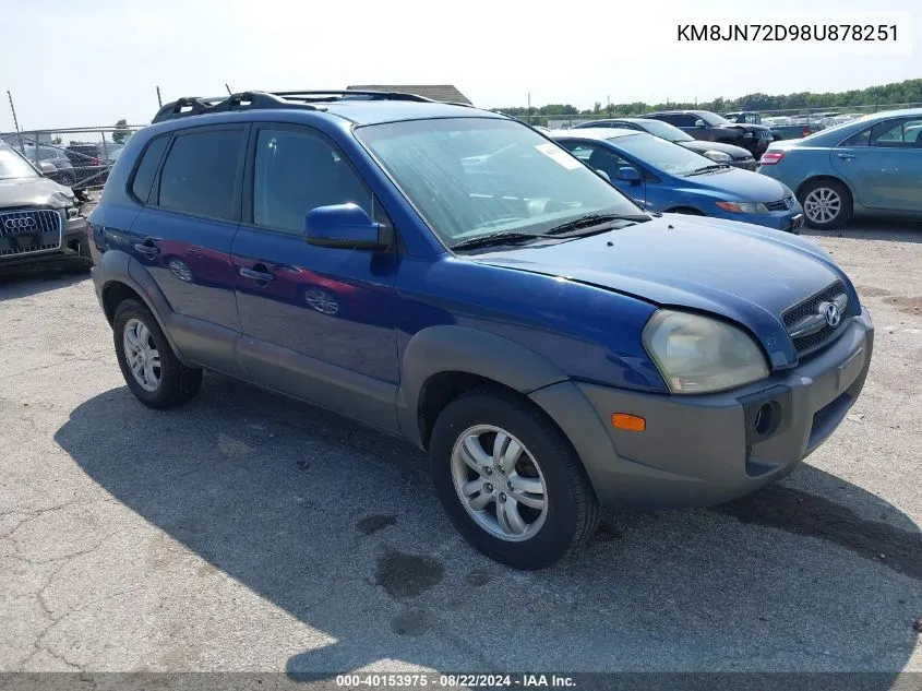 2008 Hyundai Tucson Limited V6/Se VIN: KM8JN72D98U878251 Lot: 40153975