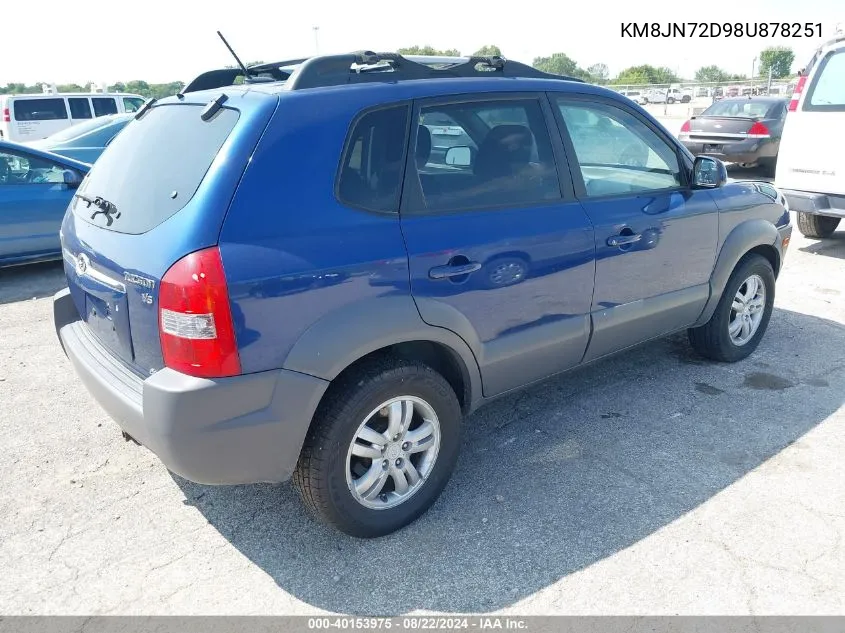 KM8JN72D98U878251 2008 Hyundai Tucson Limited V6/Se