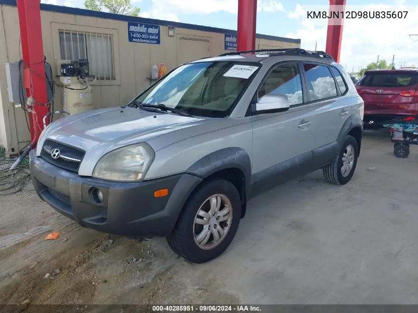 2008 Hyundai Tucson Limited V6/Se VIN: KM8JN12D98U835607 Lot: 40285951