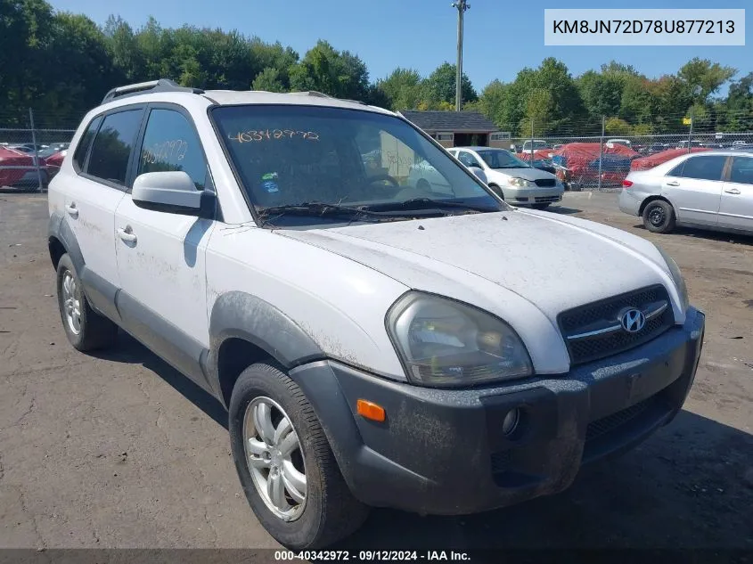 2008 Hyundai Tucson Limited V6/Se VIN: KM8JN72D78U877213 Lot: 40342972