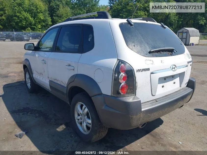 2008 Hyundai Tucson Limited V6/Se VIN: KM8JN72D78U877213 Lot: 40342972