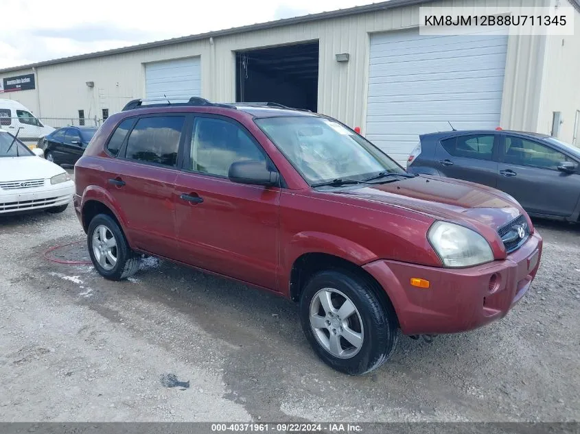 2008 Hyundai Tucson Gls VIN: KM8JM12B88U711345 Lot: 40371961