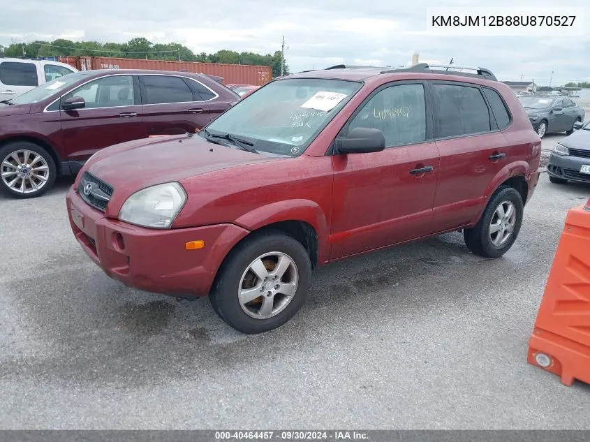 2008 Hyundai Tucson Gls VIN: KM8JM12B88U870527 Lot: 40464457