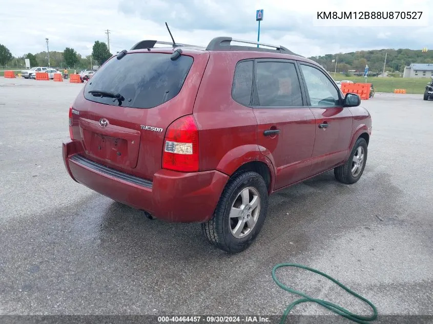 2008 Hyundai Tucson Gls VIN: KM8JM12B88U870527 Lot: 40464457