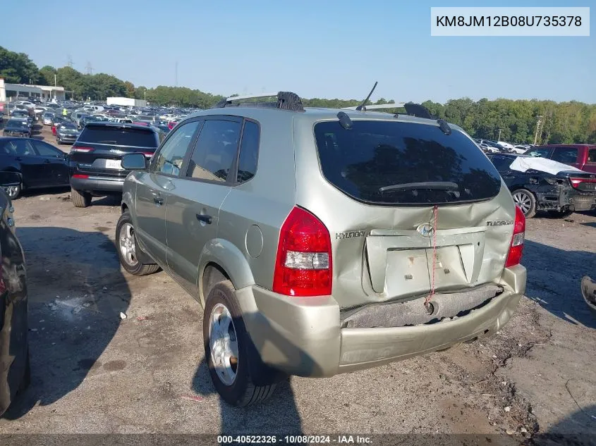 KM8JM12B08U735378 2008 Hyundai Tucson Gls