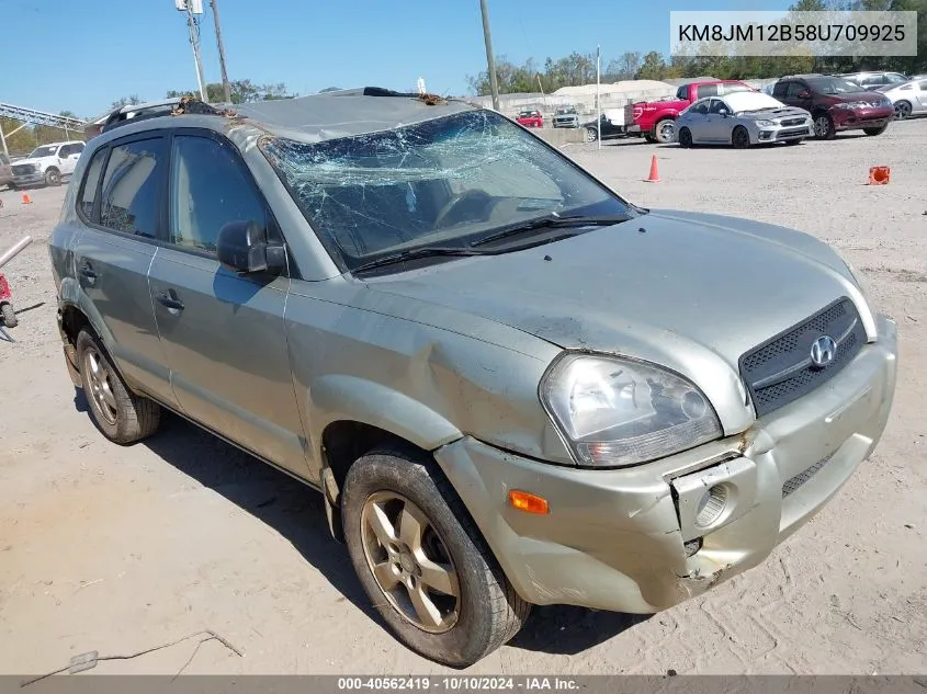 2008 Hyundai Tucson Gls VIN: KM8JM12B58U709925 Lot: 40562419