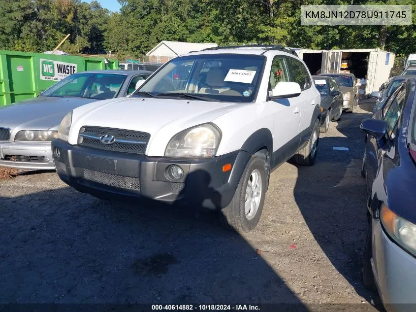 KM8JN12D78U911745 2008 Hyundai Tucson Limited V6/Se