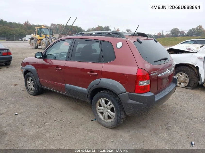 2008 Hyundai Tucson Limited V6/Se VIN: KM8JN12D68U888894 Lot: 40622192