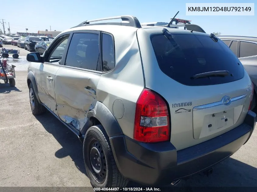 KM8JM12D48U792149 2008 Hyundai Tucson