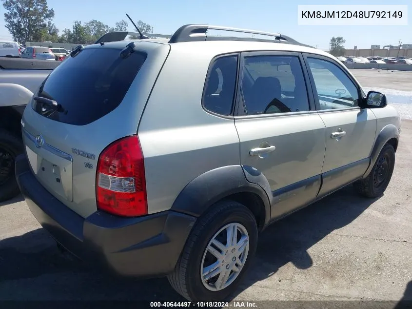 KM8JM12D48U792149 2008 Hyundai Tucson