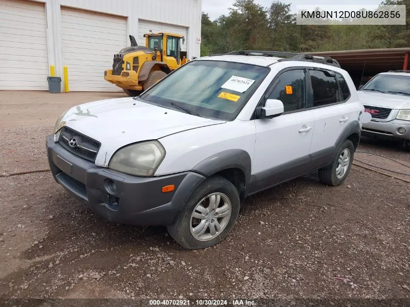 2008 Hyundai Tucson Limited V6/Se VIN: KM8JN12D08U862856 Lot: 40702921