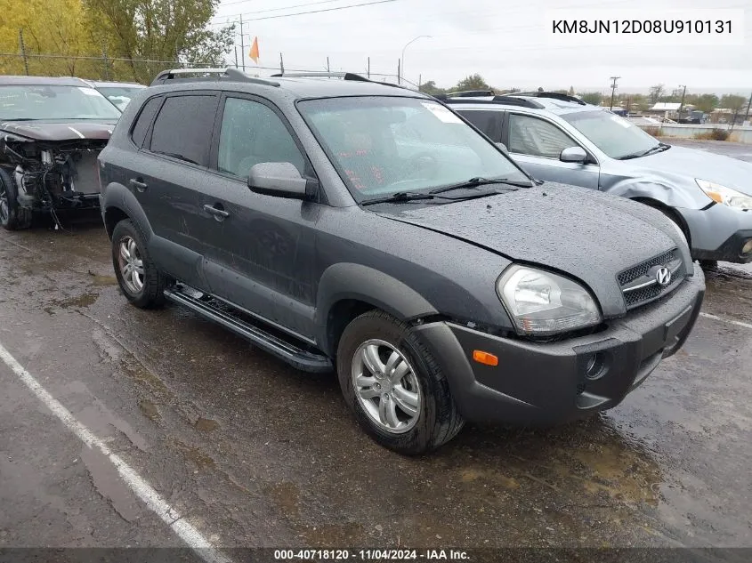 2008 Hyundai Tucson Limited V6/Se VIN: KM8JN12D08U910131 Lot: 40718120