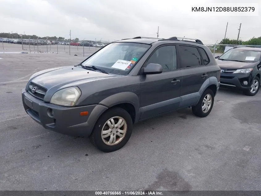 2008 Hyundai Tucson Limited V6/Se VIN: KM8JN12D88U852379 Lot: 40756565