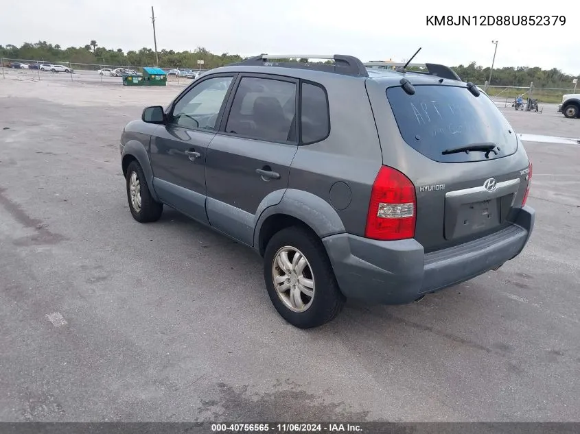 2008 Hyundai Tucson Limited V6/Se VIN: KM8JN12D88U852379 Lot: 40756565