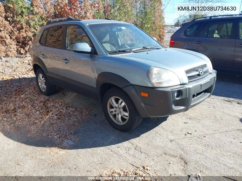 2008 Hyundai Tucson Limited V6/Se VIN: KM8JN12D38U734630 Lot: 40819696